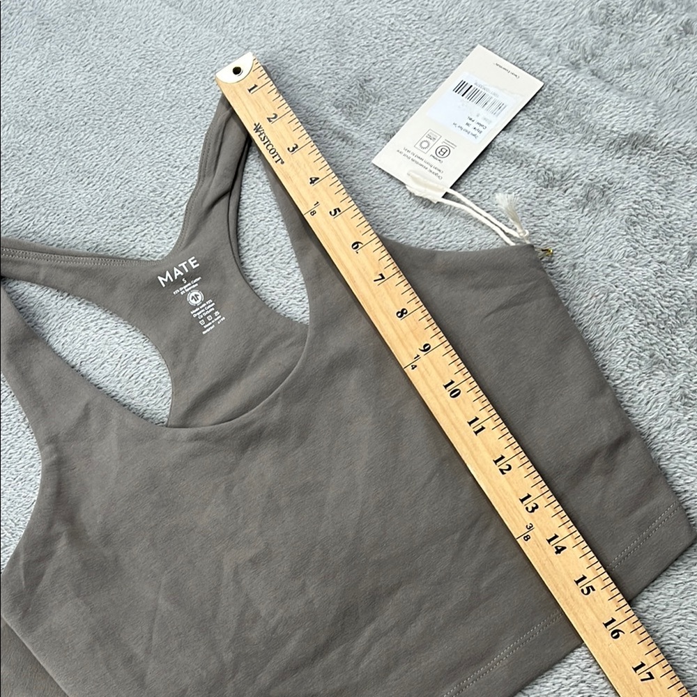 MATE the Label Women's Bike Shorts and Sports Bra Set in Taupe- read! - Picture 13 of 16